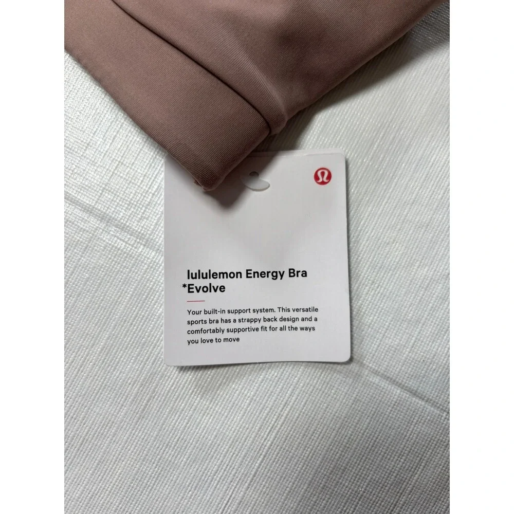 Lululemon Energy Bra Evolve Ashen Rose Sports Bra LW2EHVS Size Small NEW